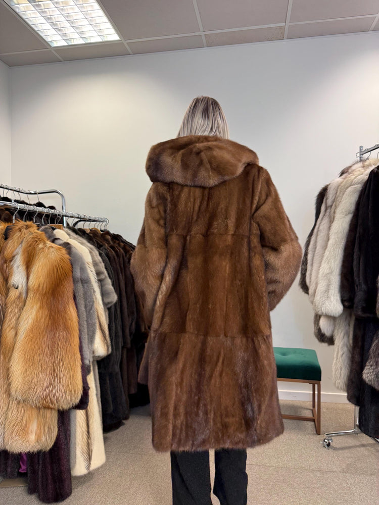 New Mink Fur Coat, XL Size, Mink Fur Coat, Real Fur Coat, Mink Coat Women, Luxury Mink Coat, Brown Mink Fur, Vintage Fur Coat, Soft Fur Coat