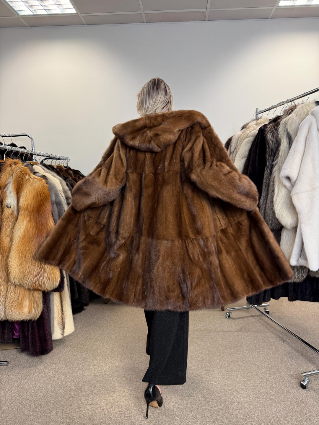 New Mink Fur Coat, XL Size, Mink Fur Coat, Real Fur Coat, Mink Coat Women, Luxury Mink Coat, Brown Mink Fur, Vintage Fur Coat, Soft Fur Coat