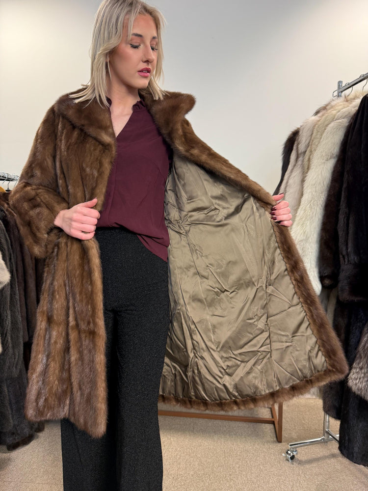 Pastel Mink Fur Coat, Medium Size, Vintage Fur Coat, Soft Mink Coat, Pastel Mink Coat, Women's Fur Coat, Mink Fur, Real Fur Coat, Long Coat