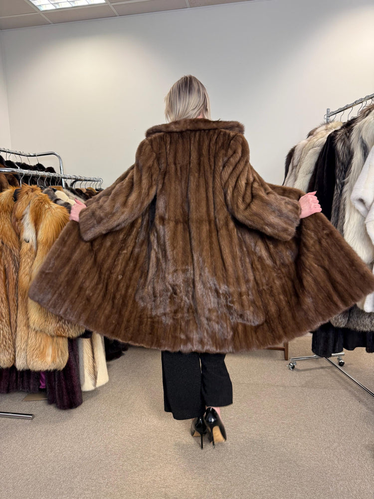 Pastel Mink Fur Coat, Medium Size, Vintage Fur Coat, Soft Mink Coat, Pastel Mink Coat, Women's Fur Coat, Mink Fur, Real Fur Coat, Long Coat