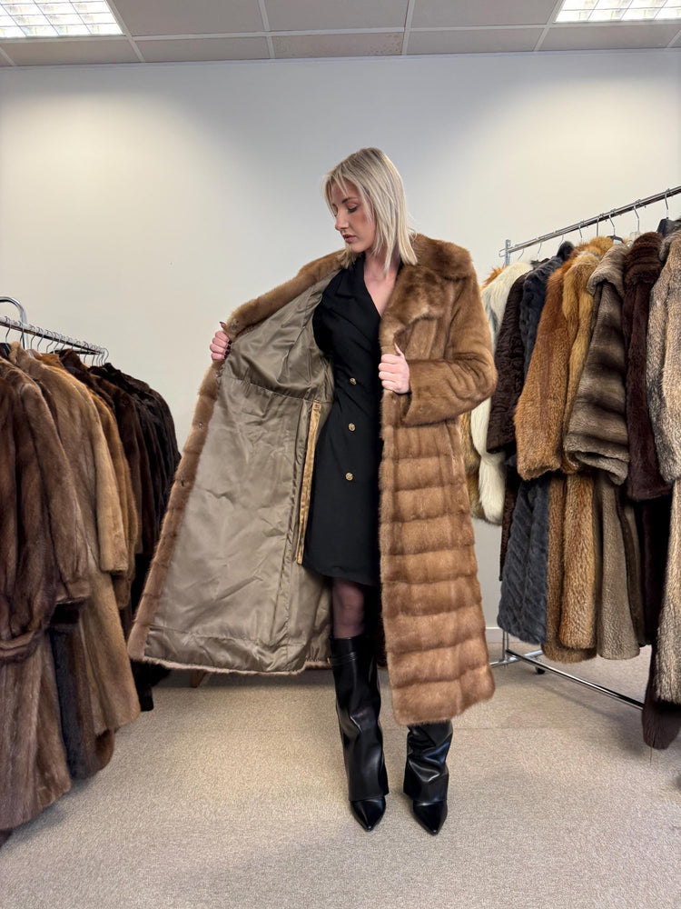 Soft Pastel Mink Coat, Medium Size, Mink Fur, Real Fur Coat, Long Coat, Vintage Fur Coat, Soft Mink Coat, Pastel Mink Coat, Women's Fur Coat