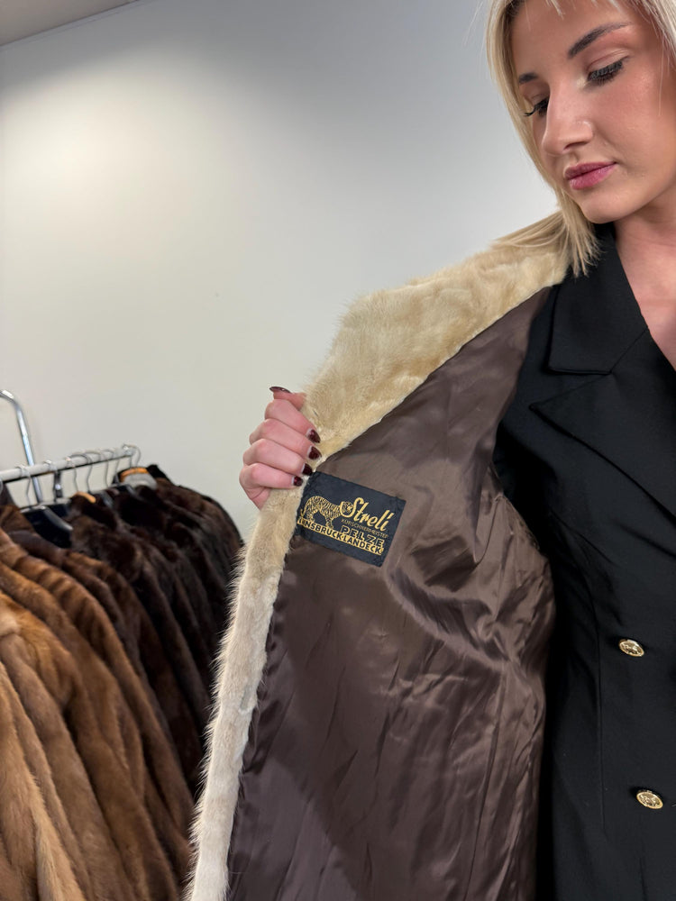 White Mink Fur Coat, M/L Size, Women's Fur Coat, Vintage Fur Coat, Real Fur Coat, Mink Coat, White Mink Fur, Mink Fur Coat, White Mink Coat