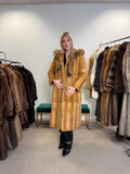 Hooded Weasel Fur Coat, Medium Size, Women's Fur Coat, Real Weasel Fur Coat, Weasel Coat Women, Vintage Fur Coat, Hooded Fur Coat, Real Fur