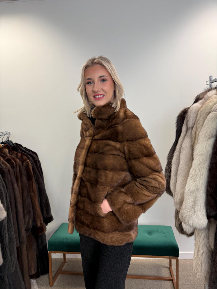 New Pastel Mink Jacket, XS/S Size, Real Mink Fur Coat, Vintage Fur Coat, Mink Fur Jacket, Pastel Mink, Women's Fur Jacket, Mink Coat Fur