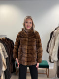 New Pastel Mink Jacket, XS/S Size, Real Mink Fur Coat, Vintage Fur Coat, Mink Fur Jacket, Pastel Mink, Women's Fur Jacket, Mink Coat Fur
