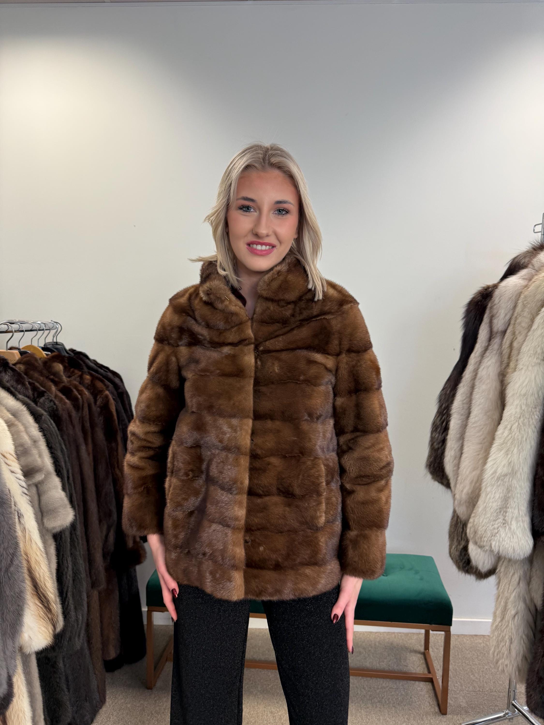 New Pastel Mink Jacket, XS/S Size, Real Mink Fur Coat, Vintage Fur Coat, Mink Fur Jacket, Pastel Mink, Women's Fur Jacket, Mink Coat Fur