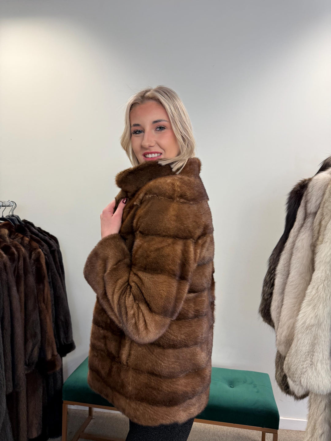 New Pastel Mink Jacket, XS/S Size, Real Mink Fur Coat, Vintage Fur Coat, Mink Fur Jacket, Pastel Mink, Women's Fur Jacket, Mink Coat Fur