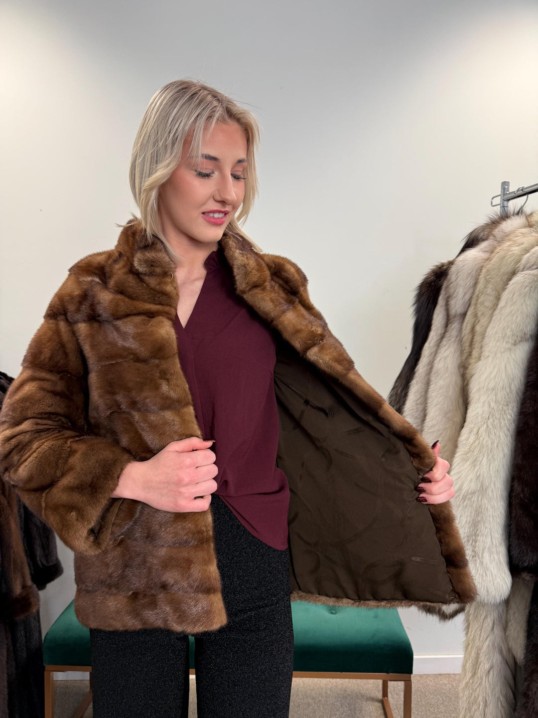 New Pastel Mink Jacket, XS/S Size, Real Mink Fur Coat, Vintage Fur Coat, Mink Fur Jacket, Pastel Mink, Women's Fur Jacket, Mink Coat Fur