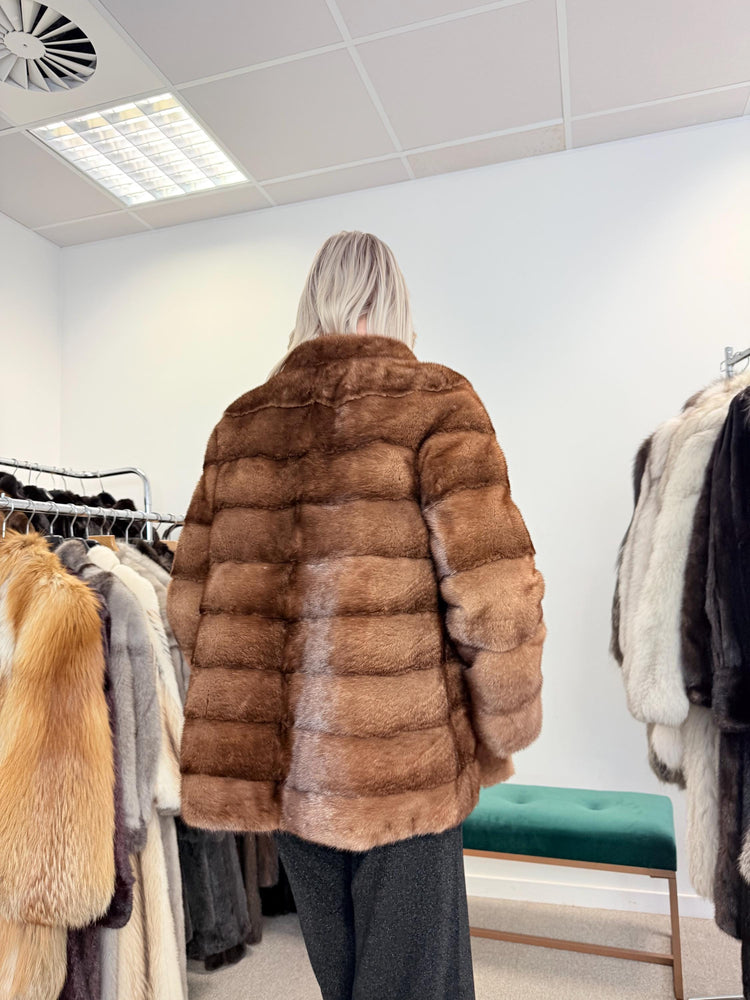 New Pastel Mink Jacket, XS/S Size, Real Mink Fur Coat, Vintage Fur Coat, Mink Fur Jacket, Pastel Mink, Women's Fur Jacket, Mink Coat Fur