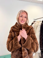 New Pastel Mink Jacket, XS/S Size, Real Mink Fur Coat, Vintage Fur Coat, Mink Fur Jacket, Pastel Mink, Women's Fur Jacket, Mink Coat Fur