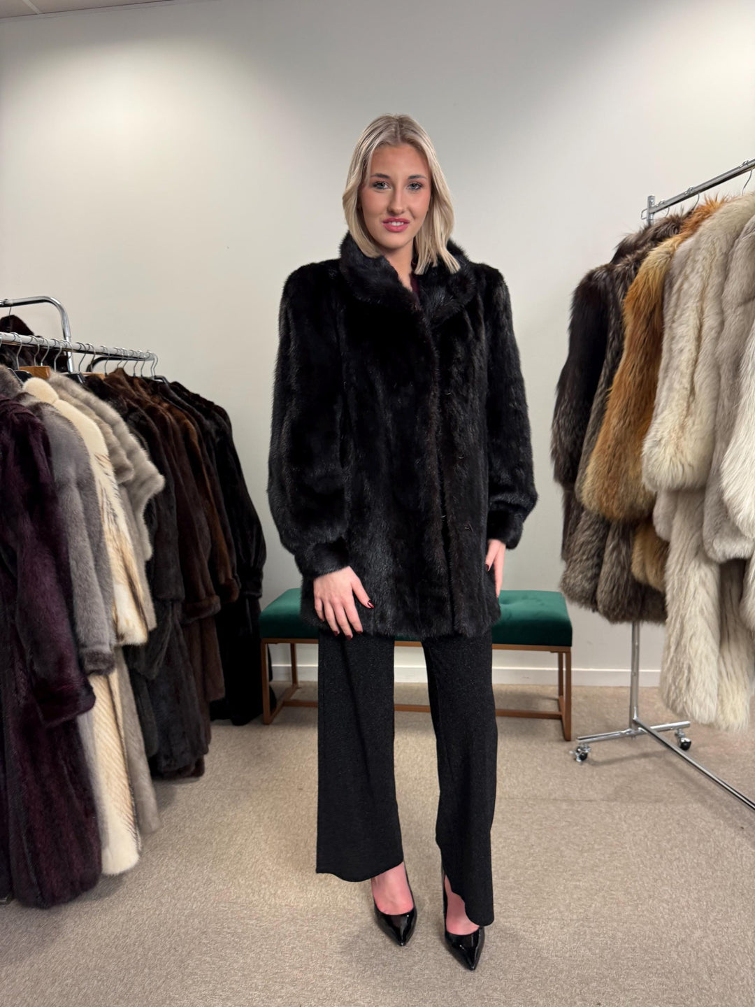 Dark Brown Mink Coat, M/L Size, Mink Coat, Real Fur Coat, Fur Coats, Mink Fur Coat, Brown Mink, Fur Coat, Fur Coat Mink, Saga Fur Mink Coat