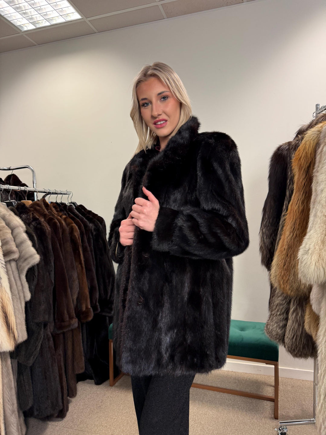 Dark Brown Mink Coat, M/L Size, Mink Coat, Real Fur Coat, Fur Coats, Mink Fur Coat, Brown Mink, Fur Coat, Fur Coat Mink, Saga Fur Mink Coat