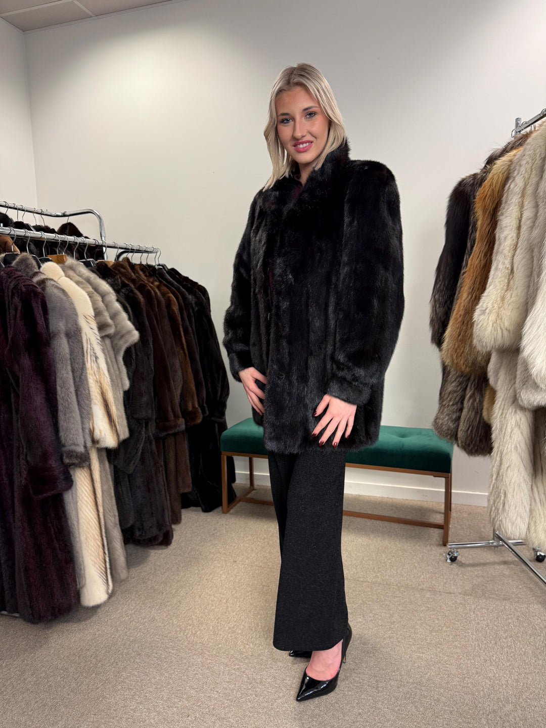 Dark Brown Mink Coat, M/L Size, Mink Coat, Real Fur Coat, Fur Coats, Mink Fur Coat, Brown Mink, Fur Coat, Fur Coat Mink, Saga Fur Mink Coat