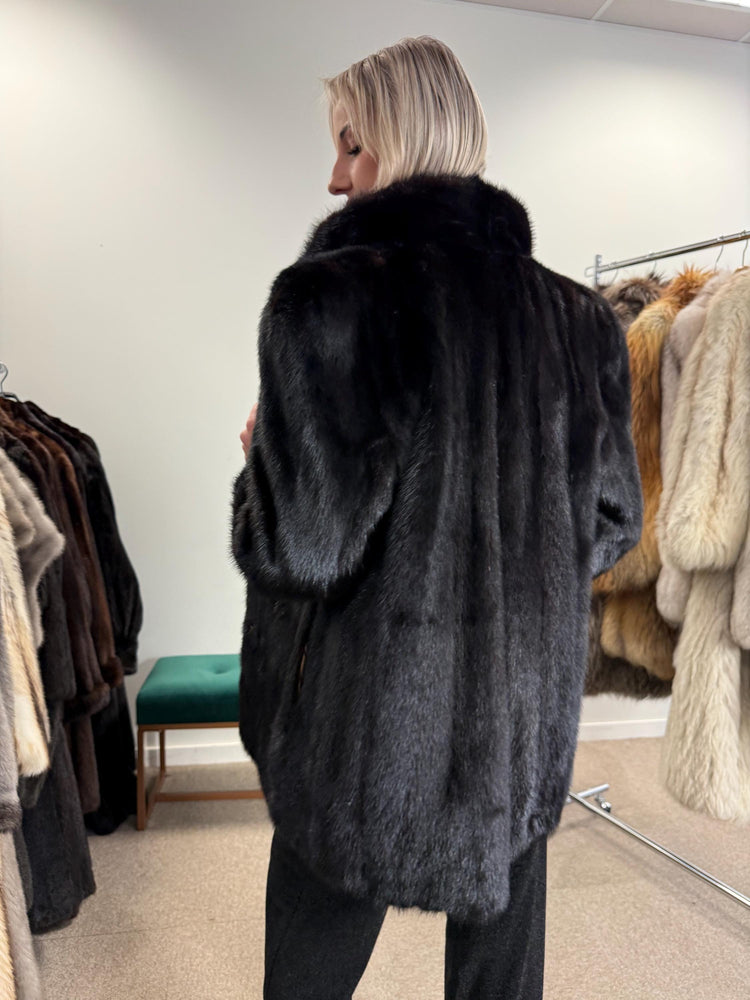 Dark Brown Mink Coat, M/L Size, Mink Coat, Real Fur Coat, Fur Coats, Mink Fur Coat, Brown Mink, Fur Coat, Fur Coat Mink, Saga Fur Mink Coat