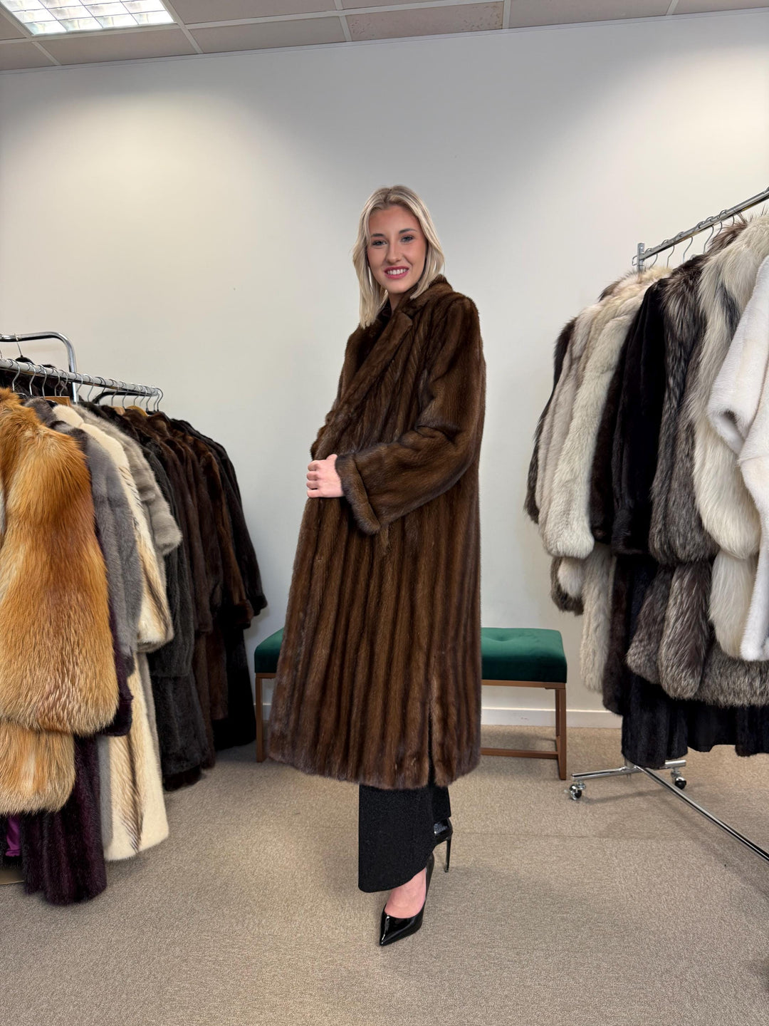 Swinger Mink Fur Coat, Large Size, Long Mink Coat, Vintage Fur Coat, Fur Coat Mink, Mink Coat Women, Luxury Fur Coat, Brown Fur Coat, Mink