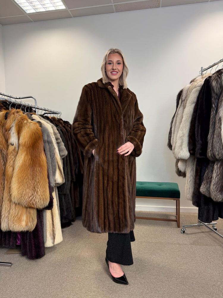 Swinger Mink Fur Coat, Large Size, Long Mink Coat, Vintage Fur Coat, Fur Coat Mink, Mink Coat Women, Luxury Fur Coat, Brown Fur Coat, Mink