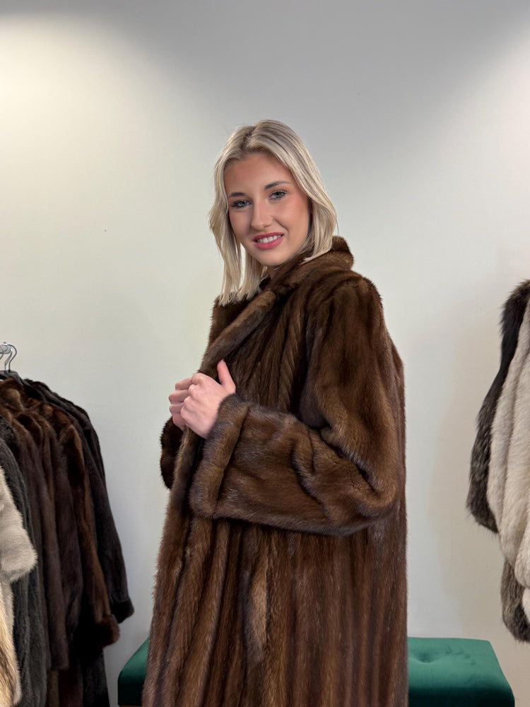 Swinger Mink Fur Coat, Large Size, Long Mink Coat, Vintage Fur Coat, Fur Coat Mink, Mink Coat Women, Luxury Fur Coat, Brown Fur Coat, Mink