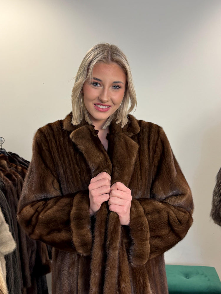 Swinger Mink Fur Coat, Large Size, Long Mink Coat, Vintage Fur Coat, Fur Coat Mink, Mink Coat Women, Luxury Fur Coat, Brown Fur Coat, Mink