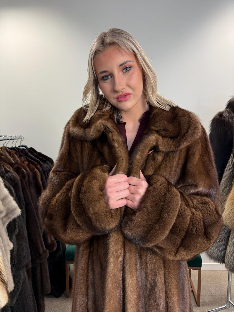 Soft Brown Mink Fur Coat, 3XL Size, Demi-Buff Fur Coat, Women's Fur Coat, Vintage Fur Coat, Real Fur Coat, Real Mink Coat, Mink Coat Brown