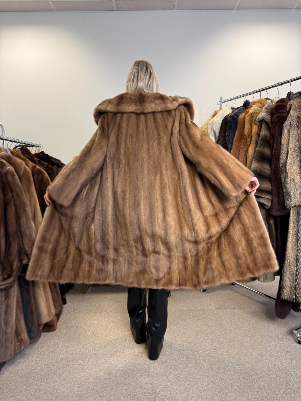 Pastel Mink Fur Coat, M/L Size, Women's Fur Coat, Vintage Fur Coat, Real Fur Coat, Mink Coat, Pastel Mink Fur, Mink Fur Coat, Pastel Mink