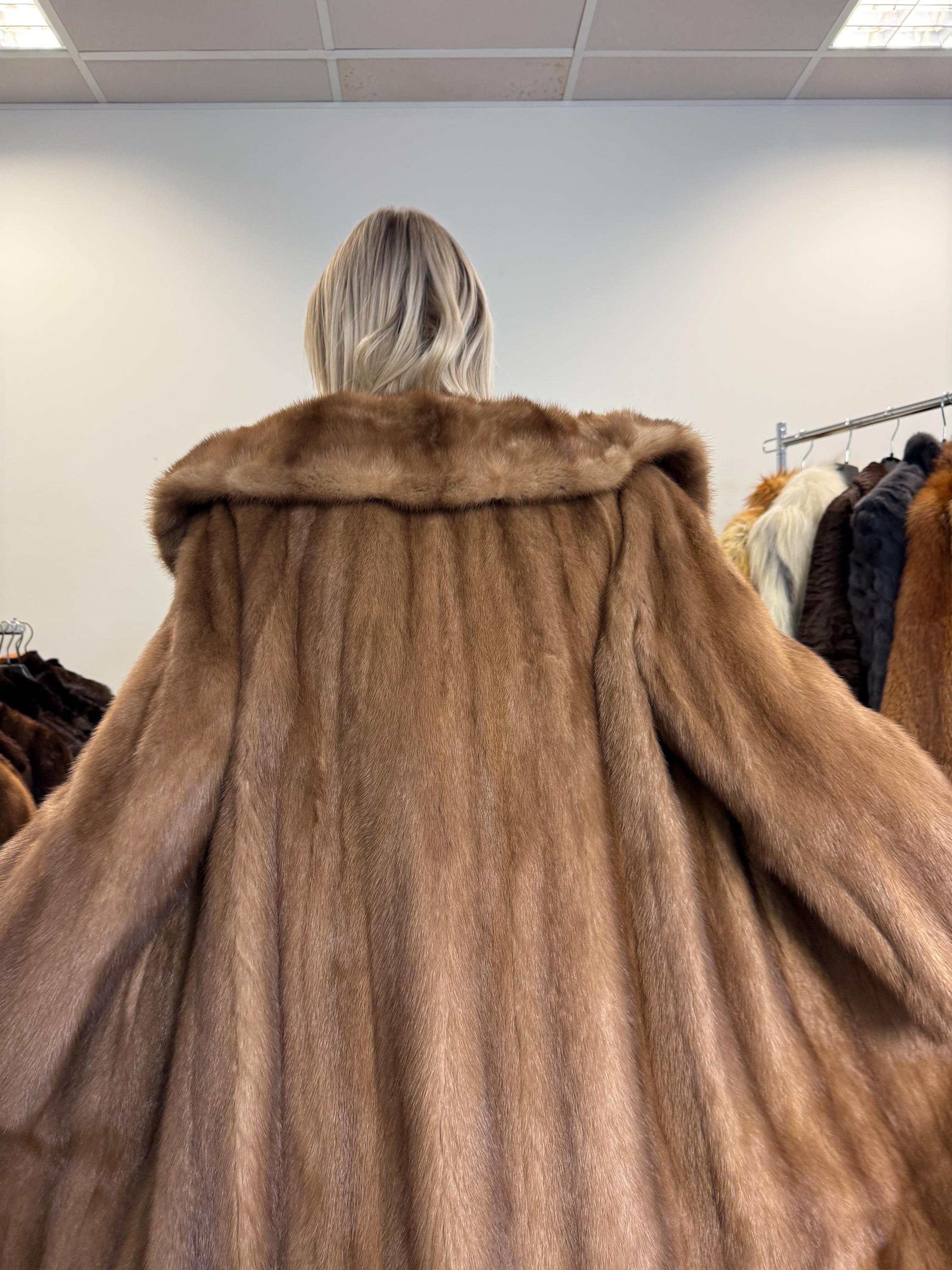 Pastel Mink Fur Coat, M/L Size, Women's Fur Coat, Vintage Fur Coat, Real Fur Coat, Mink Coat, Pastel Mink Fur, Mink Fur Coat, Pastel Mink