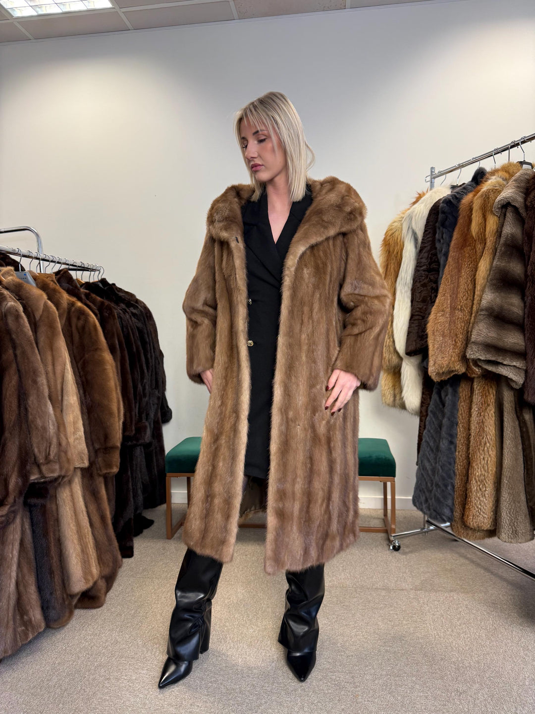 Pastel Mink Fur Coat, M/L Size, Women's Fur Coat, Vintage Fur Coat, Real Fur Coat, Mink Coat, Pastel Mink Fur, Mink Fur Coat, Pastel Mink