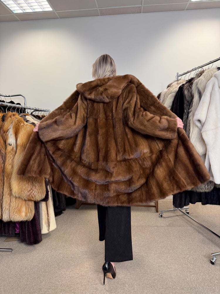 New Mink Fur Coat, XL Size, Mink Fur Coat, Real Fur Coat, Mink Coat Women, Luxury Mink Coat, Brown Mink Fur, Vintage Fur Coat, Soft Fur Coat