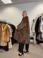 Pastel Mink Fur Coat, Medium Size, Vintage Fur Coat, Soft Mink Coat, Pastel Mink Coat, Women's Fur Coat, Mink Fur, Real Fur Coat, Long Coat