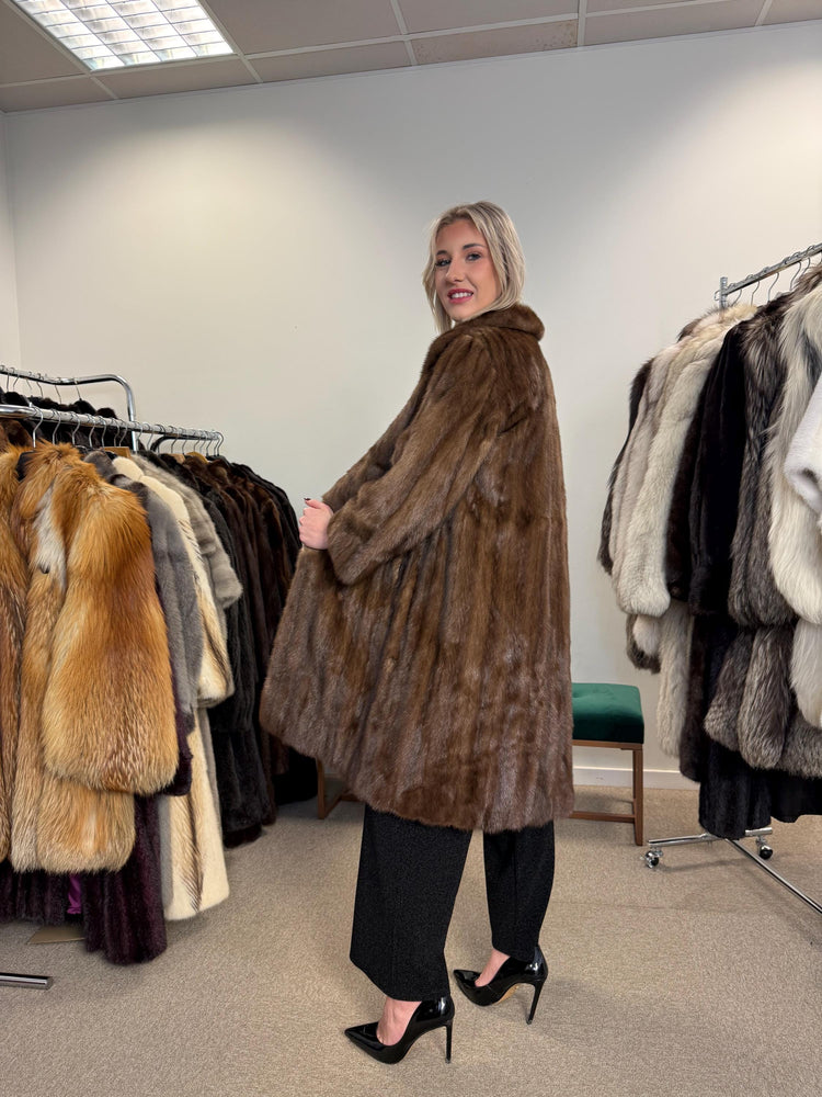 Pastel Mink Fur Coat, Medium Size, Vintage Fur Coat, Soft Mink Coat, Pastel Mink Coat, Women's Fur Coat, Mink Fur, Real Fur Coat, Long Coat