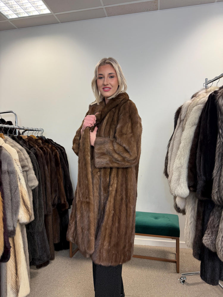 Pastel Mink Fur Coat, Medium Size, Vintage Fur Coat, Soft Mink Coat, Pastel Mink Coat, Women's Fur Coat, Mink Fur, Real Fur Coat, Long Coat