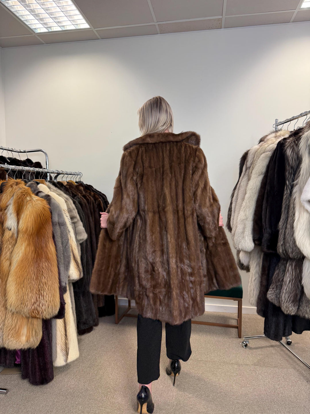 Pastel Mink Fur Coat, Medium Size, Vintage Fur Coat, Soft Mink Coat, Pastel Mink Coat, Women's Fur Coat, Mink Fur, Real Fur Coat, Long Coat