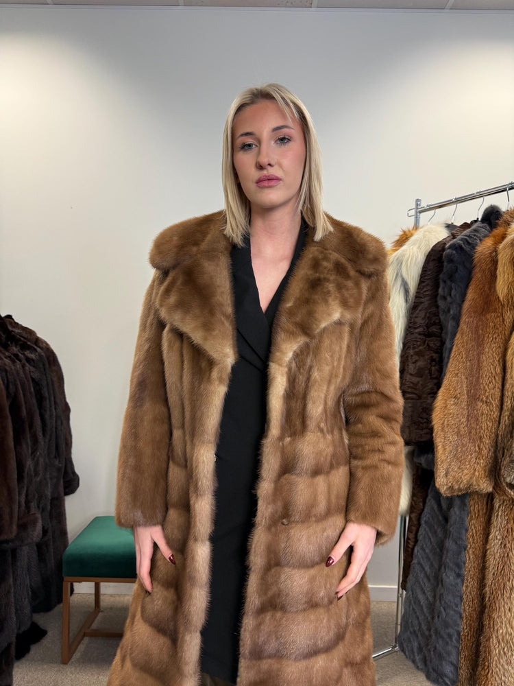 Soft Pastel Mink Coat, Medium Size, Mink Fur, Real Fur Coat, Long Coat, Vintage Fur Coat, Soft Mink Coat, Pastel Mink Coat, Women's Fur Coat