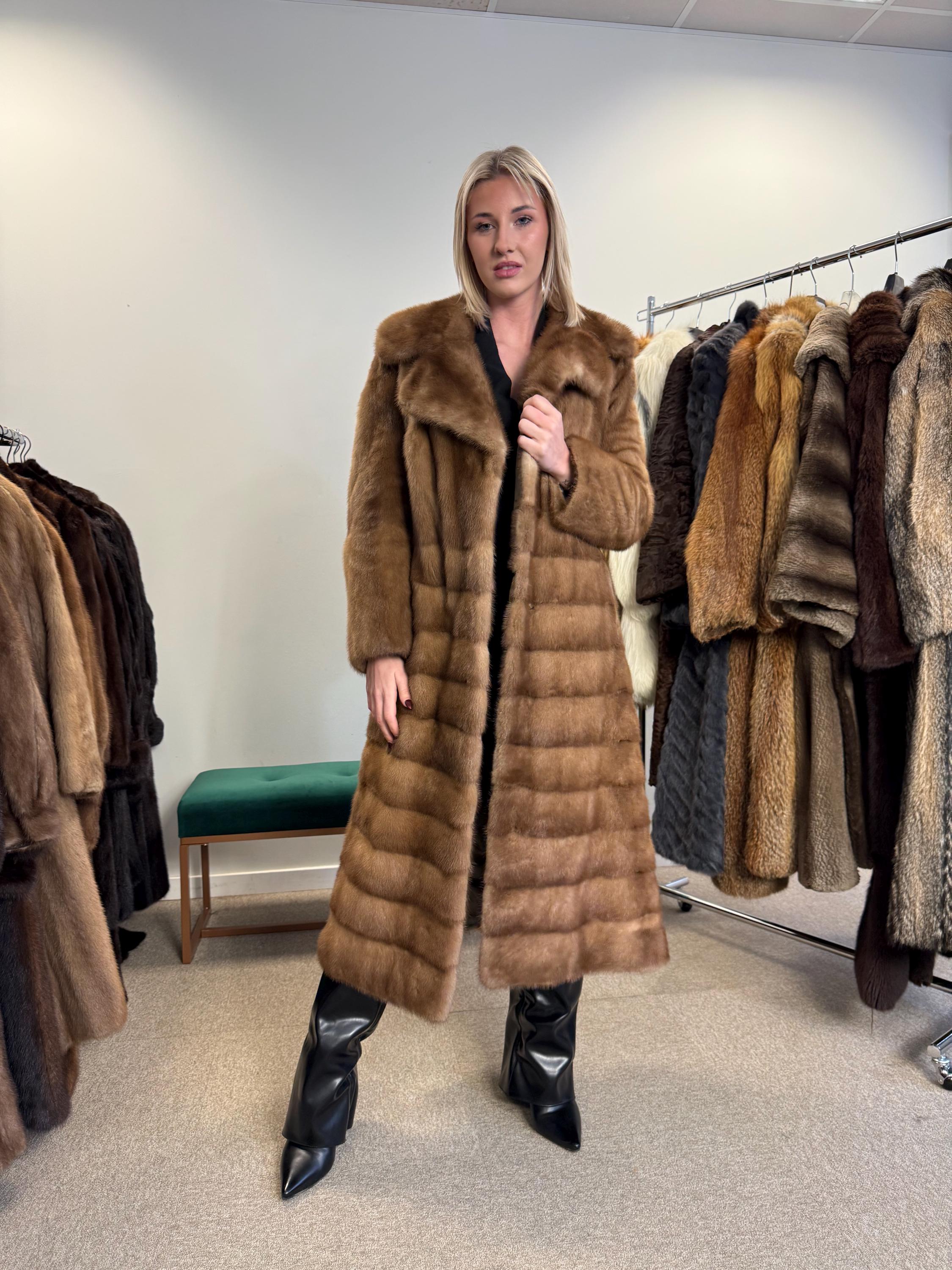 Soft Pastel Mink Coat, Medium Size, Mink Fur, Real Fur Coat, Long Coat, Vintage Fur Coat, Soft Mink Coat, Pastel Mink Coat, Women's Fur Coat