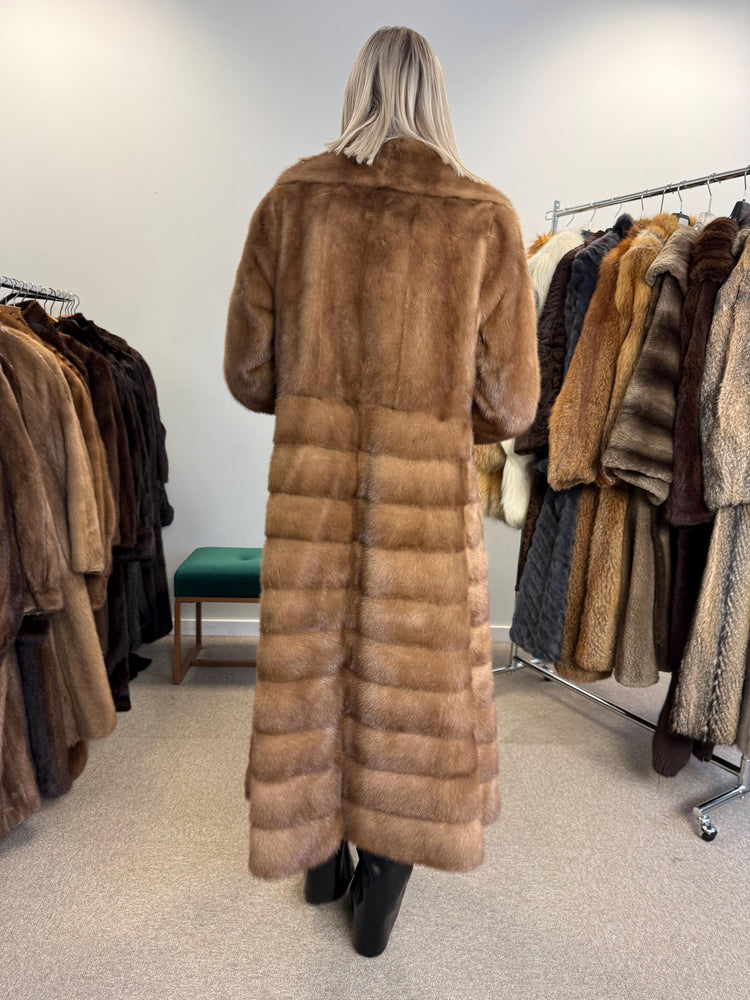 Soft Pastel Mink Coat, Medium Size, Mink Fur, Real Fur Coat, Long Coat, Vintage Fur Coat, Soft Mink Coat, Pastel Mink Coat, Women's Fur Coat