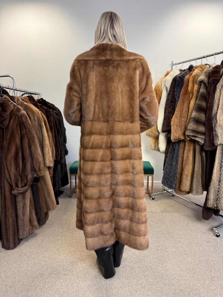 Soft Pastel Mink Coat, Medium Size, Mink Fur, Real Fur Coat, Long Coat, Vintage Fur Coat, Soft Mink Coat, Pastel Mink Coat, Women's Fur Coat