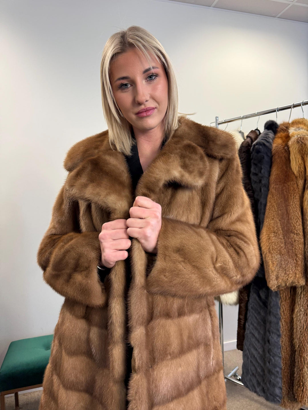 Soft Pastel Mink Coat, Medium Size, Mink Fur, Real Fur Coat, Long Coat, Vintage Fur Coat, Soft Mink Coat, Pastel Mink Coat, Women's Fur Coat