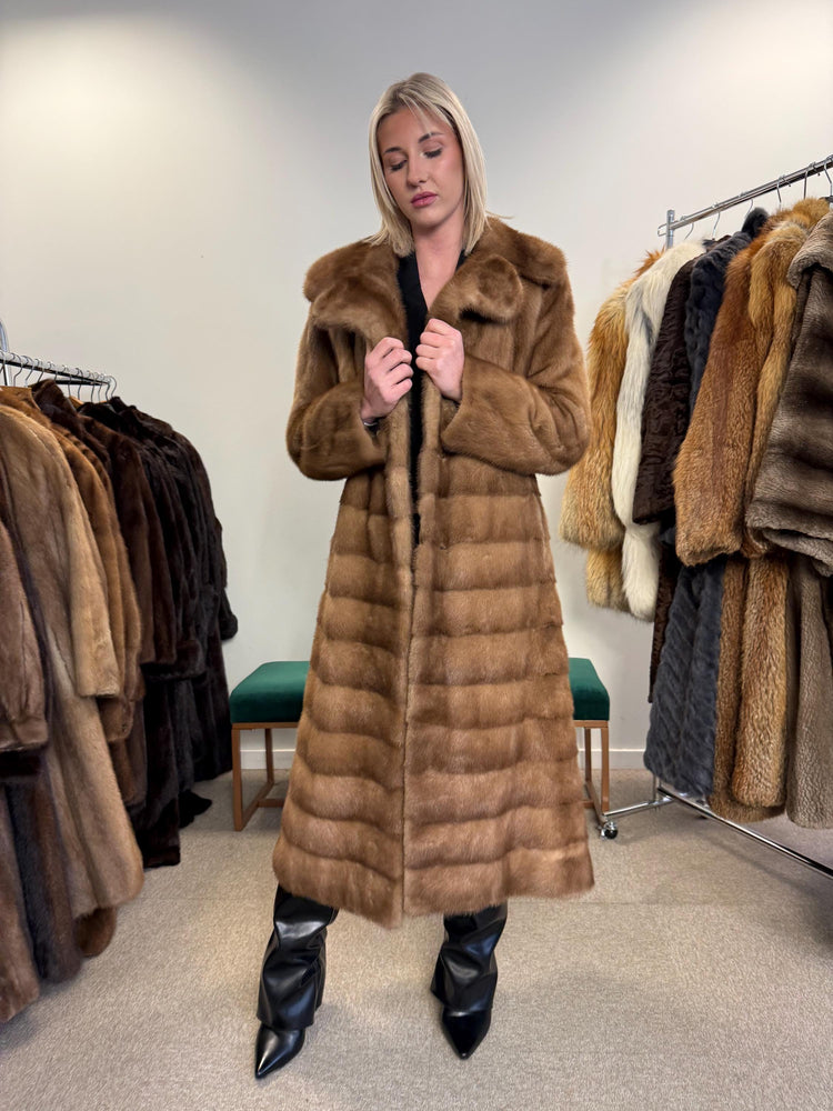 Soft Pastel Mink Coat, Medium Size, Mink Fur, Real Fur Coat, Long Coat, Vintage Fur Coat, Soft Mink Coat, Pastel Mink Coat, Women's Fur Coat