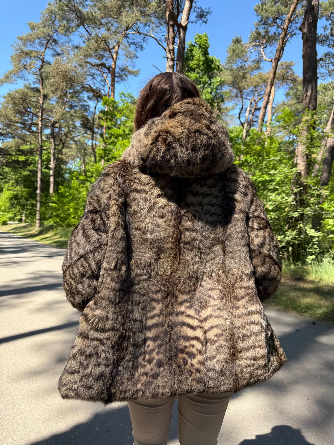Hooded Lynx Fur Coat, Medium Size, Vintage Fur Coat, Real Lynx Coat, Lynx Fur, Women's Fur Coat, Lynx Coat, Real Fur Coat, Fur Coat Lynx