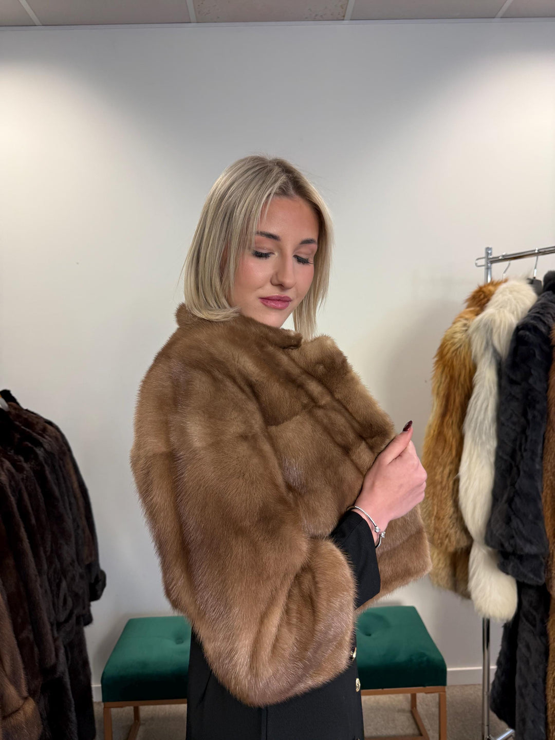 Short Pastel Mink Jacket, XS Size, Pastel Mink Jacket, Vintage Fur Coat, Real Mink Jacket, Mink Jacket Women, Soft Fur Jacket, Pastel Mink