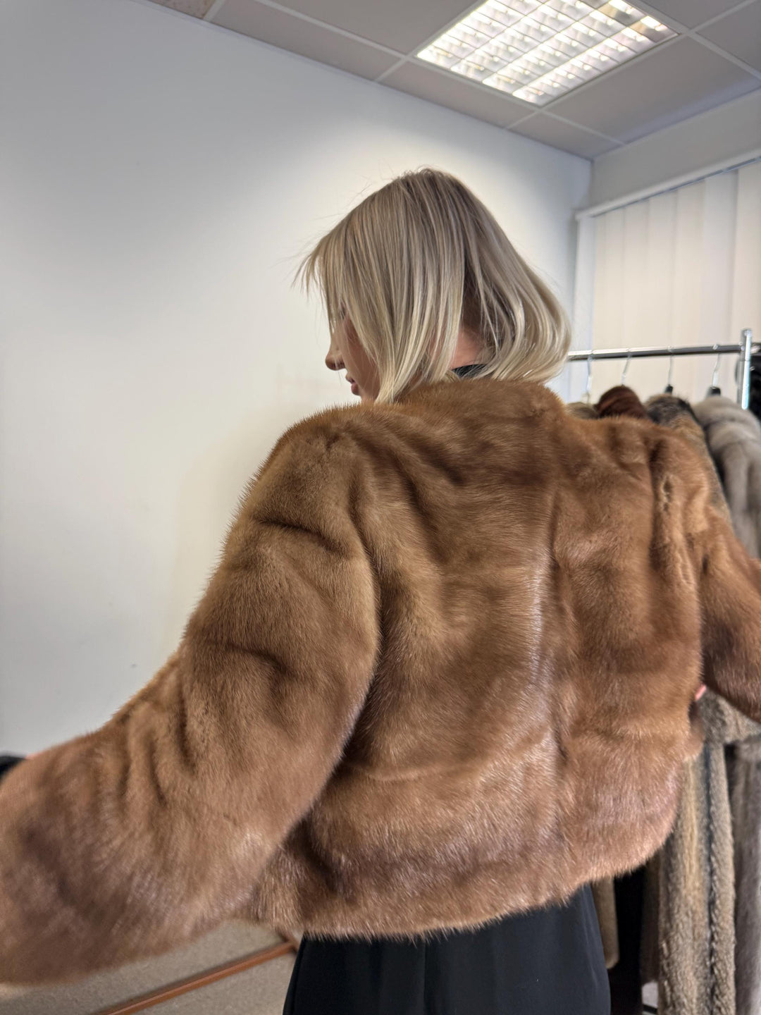 Short Pastel Mink Jacket, XS Size, Pastel Mink Jacket, Vintage Fur Coat, Real Mink Jacket, Mink Jacket Women, Soft Fur Jacket, Pastel Mink