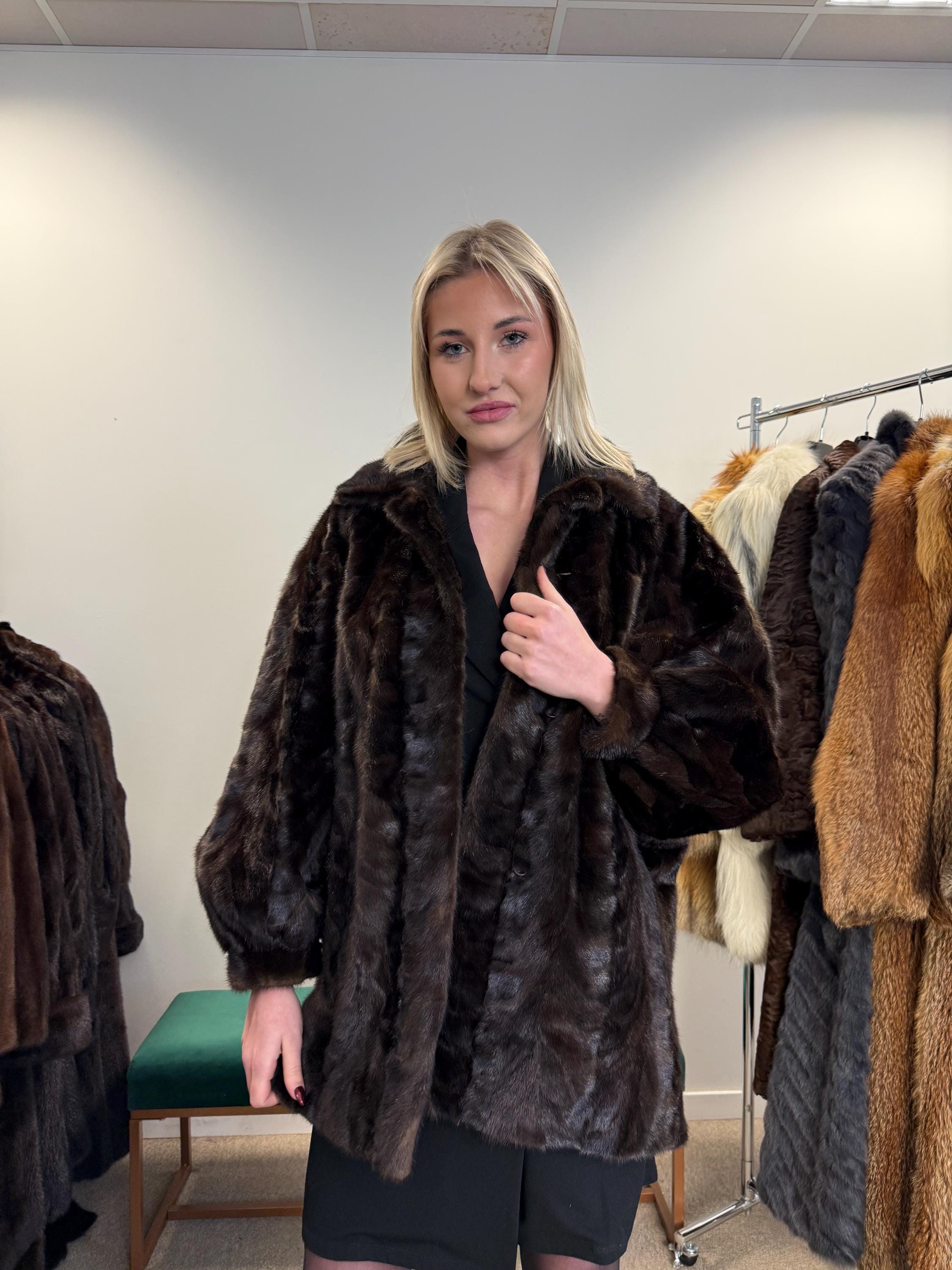 Brown Mink Coat, Large Size, Brown Mink Fur, Real Fur Coat, Thick Fur Coat, Vintage Fur Coat, Soft Mink Coat, Mink Coat Brown, Women's Coat