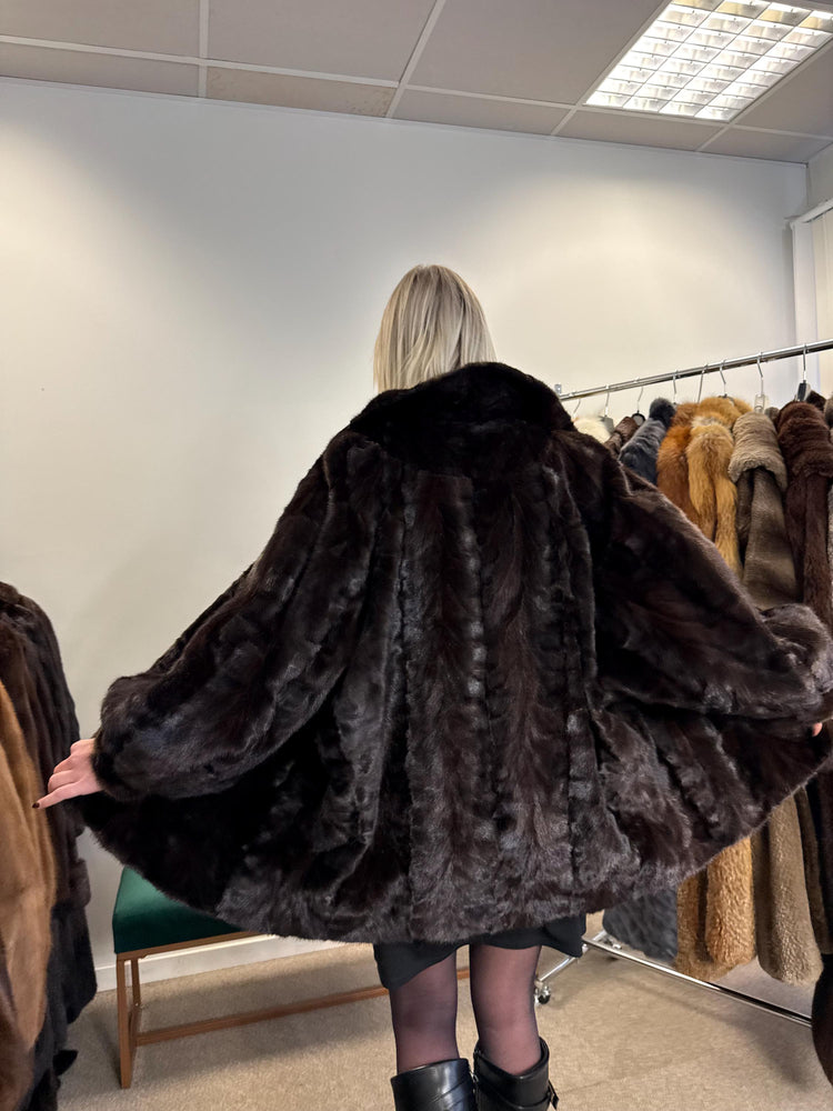 Brown Mink Coat, Large Size, Brown Mink Fur, Real Fur Coat, Thick Fur Coat, Vintage Fur Coat, Soft Mink Coat, Mink Coat Brown, Women's Coat