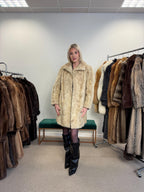White Mink Fur Coat, M/L Size, Women's Fur Coat, Vintage Fur Coat, Real Fur Coat, Mink Coat, White Mink Fur, Mink Fur Coat, White Mink Coat