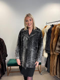 Grey Astrakhan Jacket, Medium Size, Swakara Astrakhan Jacket, Vintage Fur Coat, Womens Fur Coat, Real Fur Coat, Grey Fur Coat, Astrakhan Fur