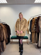Women's White Mink fur jacket, size M/L