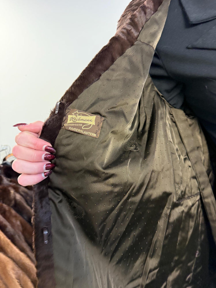 Brown Astrakhan Fur Coat, Medium Size, Swakara Astrakhan Coat, Vintage Fur Coat, Women's Fur Coat, Real Fur Coat, Fur Coat, Astrakhan Coat