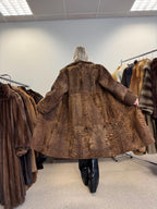 Green Astrakhan Leather Coat, S Size, Double Sided Coat, Vintage Fur Coat, Real Fur Coat, Fur Leather Coat, Womens Fur Coat, Astrakhan Fur