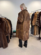 Green Astrakhan Leather Coat, S Size, Double Sided Coat, Vintage Fur Coat, Real Fur Coat, Fur Leather Coat, Womens Fur Coat, Astrakhan Fur
