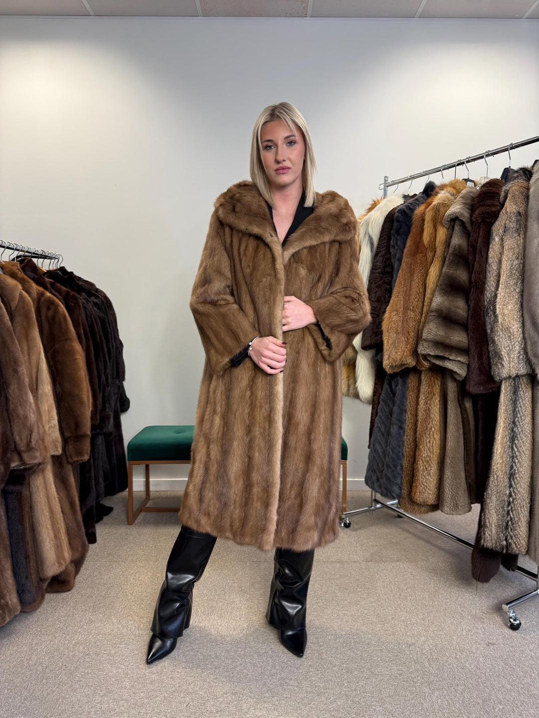 Pastel Mink Fur Coat, M/L Size, Women's Fur Coat, Vintage Fur Coat, Real Fur Coat, Mink Coat, Pastel Mink Fur, Mink Fur Coat, Pastel Mink