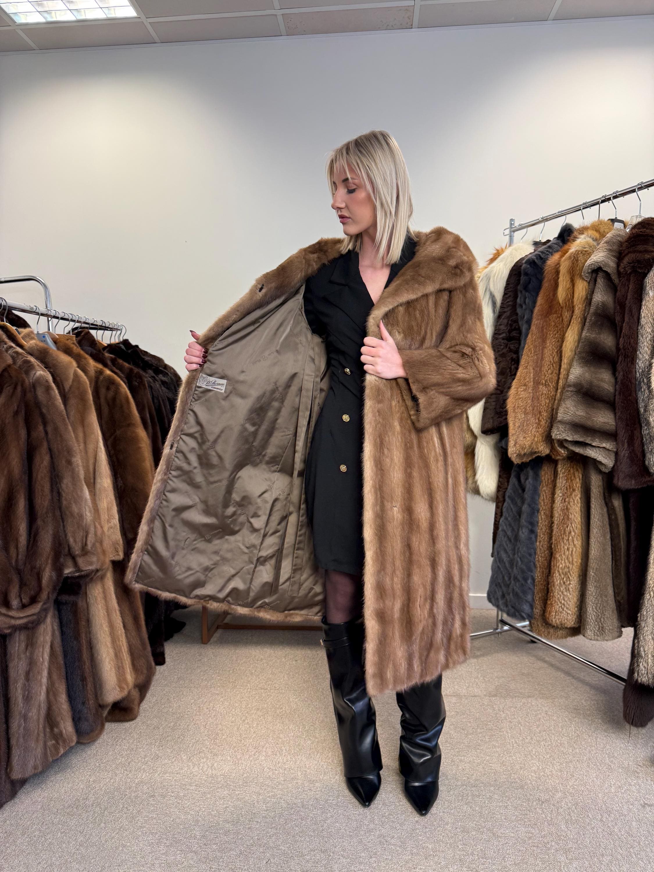 Pastel Mink Fur Coat, M/L Size, Women's Fur Coat, Vintage Fur Coat, Real Fur Coat, Mink Coat, Pastel Mink Fur, Mink Fur Coat, Pastel Mink